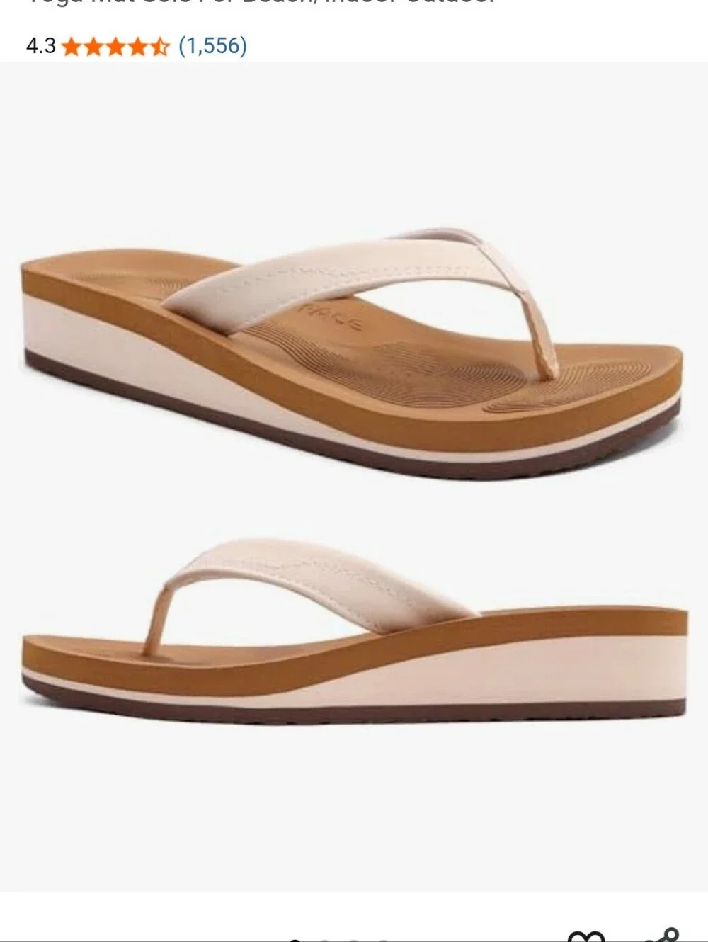 COFACE Metallic Slide SlipOn Flip-Flop Wedge Sandals NWT